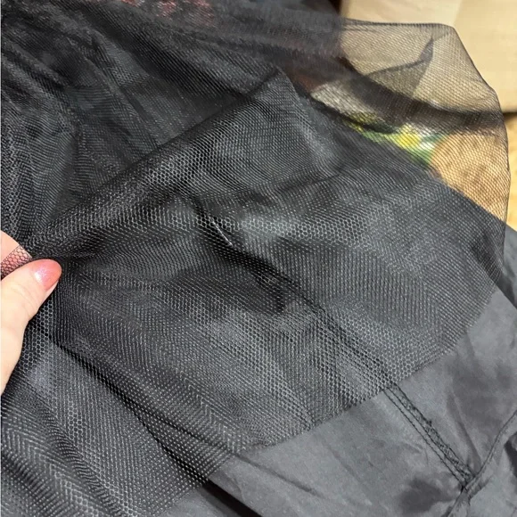 Adrianna Papell Black Dress with Red Floral Accents - Picture 7 of 10